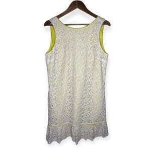 NWT Ann Taylor Loft Petites Lace Dress Green Lining Sleeveless Career Office 16P